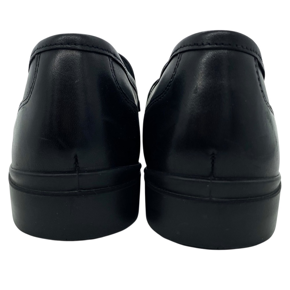 ECCO Women's Black Leather Loafer Dress Classic 15 Shoes - Picture 8 of 10